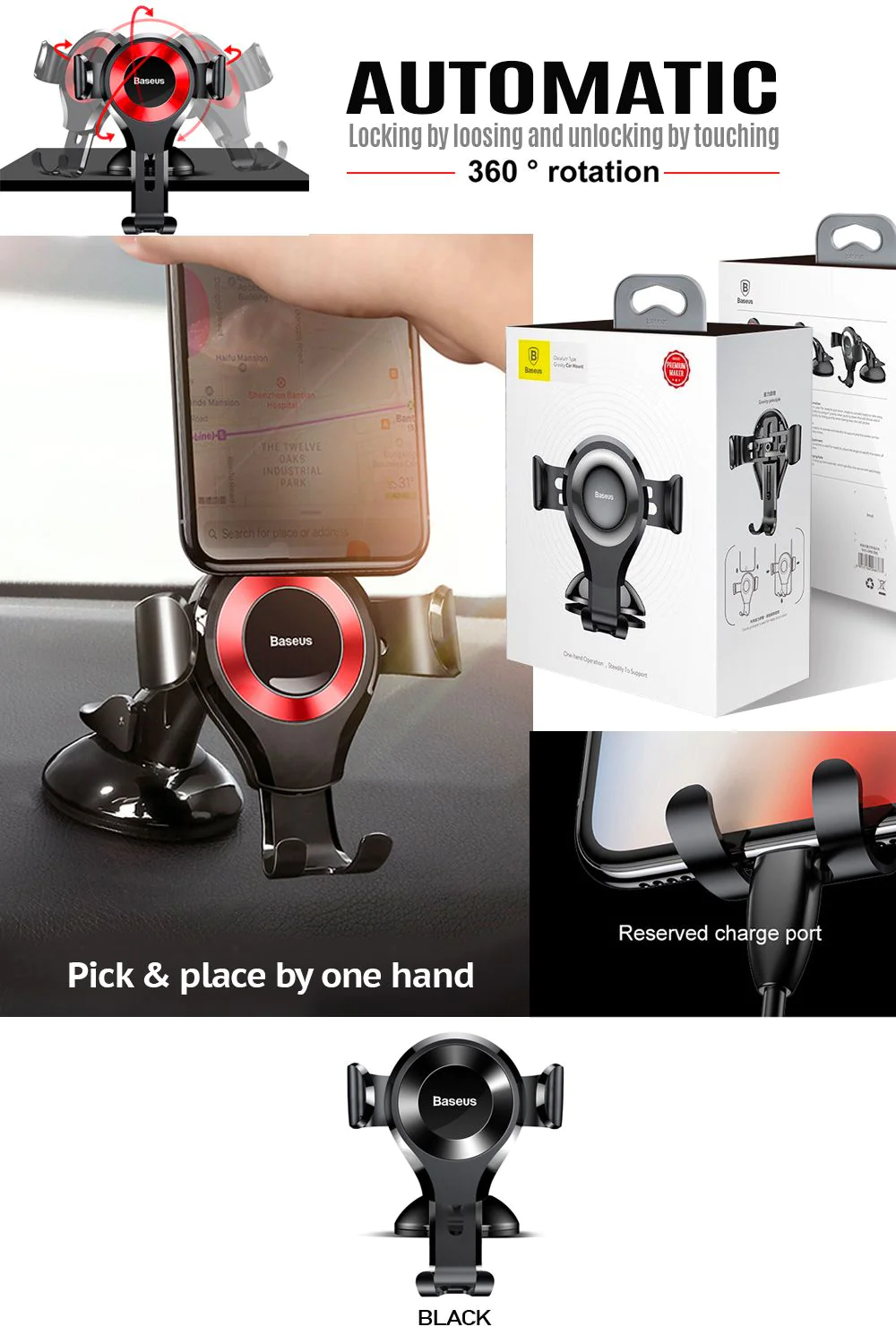 High Quality Gravity Expansion Car Phone Holder