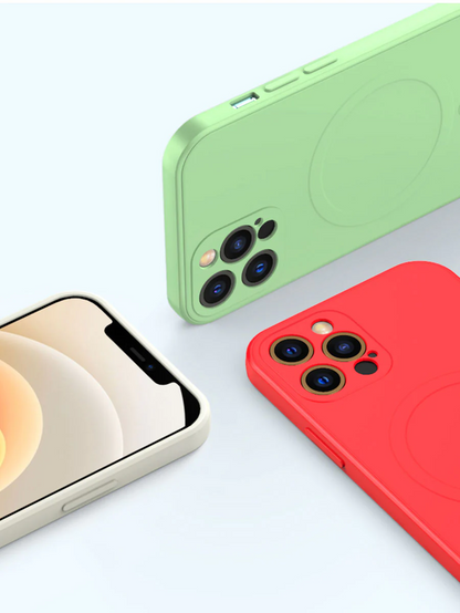 MagSafe Liquid Silicone Shockproof Case for iPhone 11/12/13 Series.