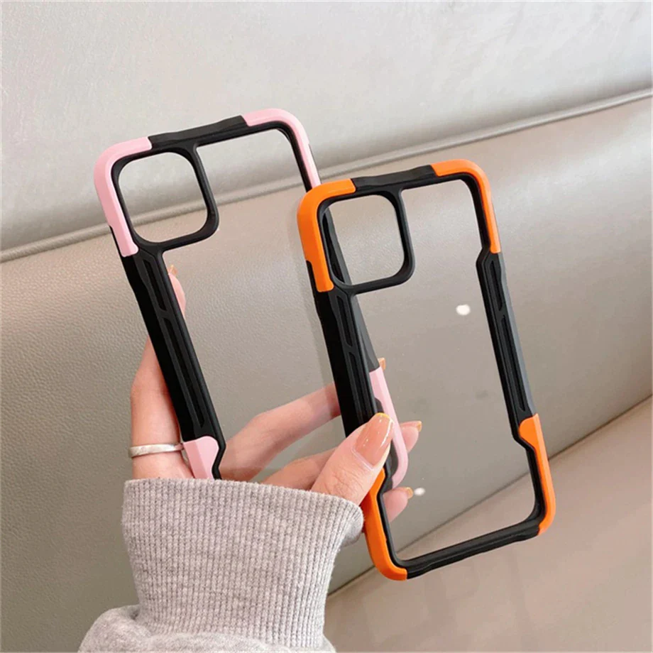 New Shockproof Transparent Hard TPU Phone Case for iPhone 7 / 8 / X / SE Series