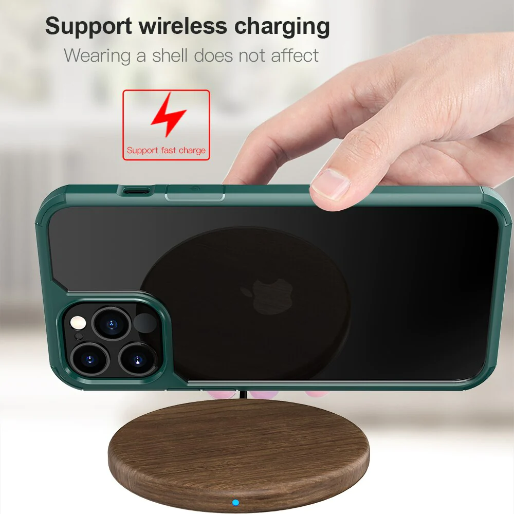 New Upgraded High Tranperant Silicon Protection for iPhone Support Wireless Charging