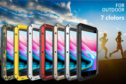 STUBBORN ARMOR - Heavy Duty Waterproof Full Body Metal Case for iPhone 6/7/8/ X Series