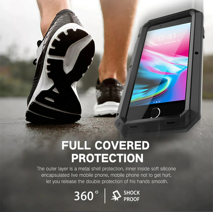 STUBBORN ARMOR - Heavy Duty Waterproof Full Body Metal Case for iPhone 6/7/8/ X Series