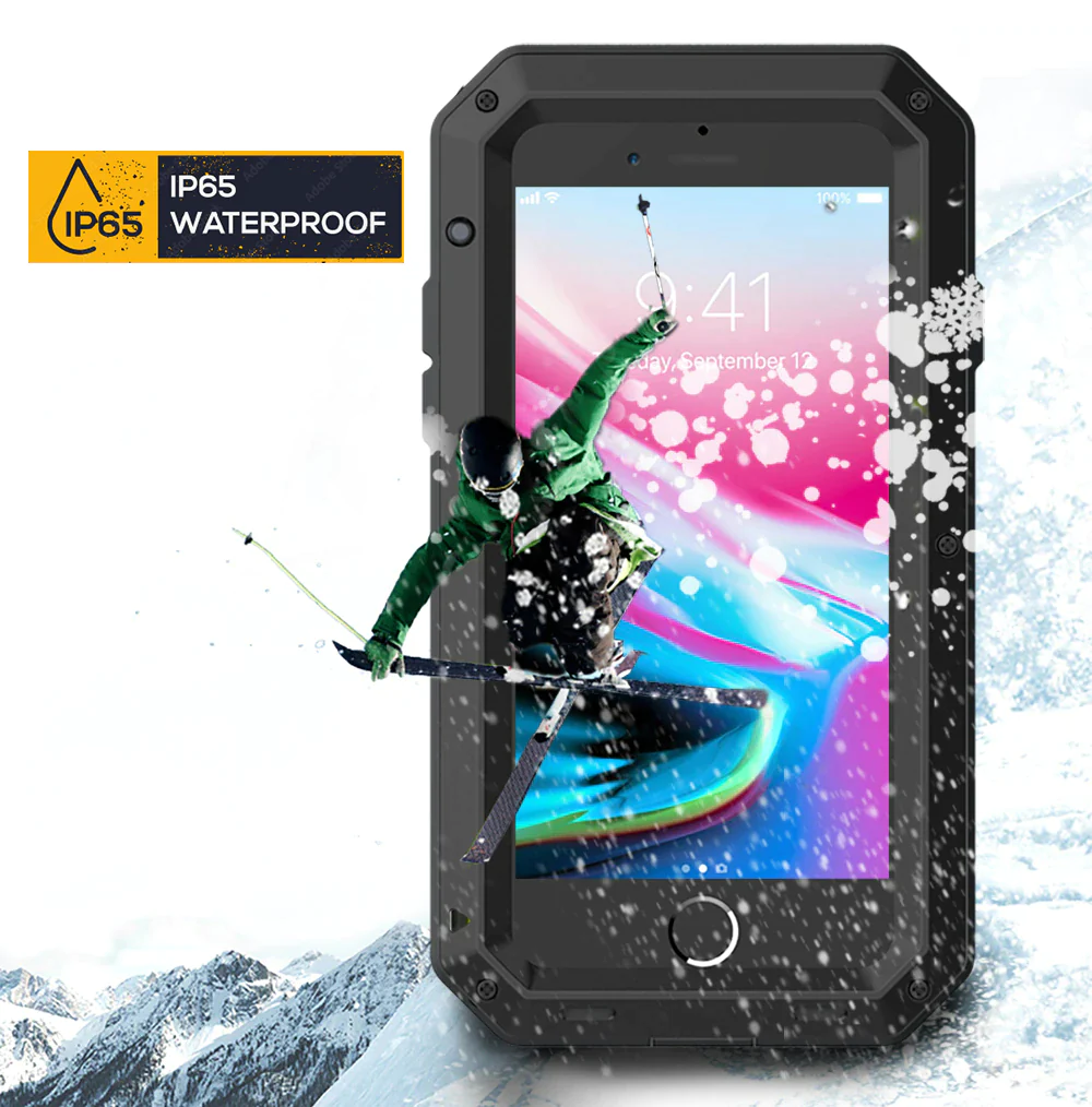 STUBBORN ARMOR - Heavy Duty 360 Full Body Waterproof Metal Case for iPhone X / 11 / 12 / 13 Series