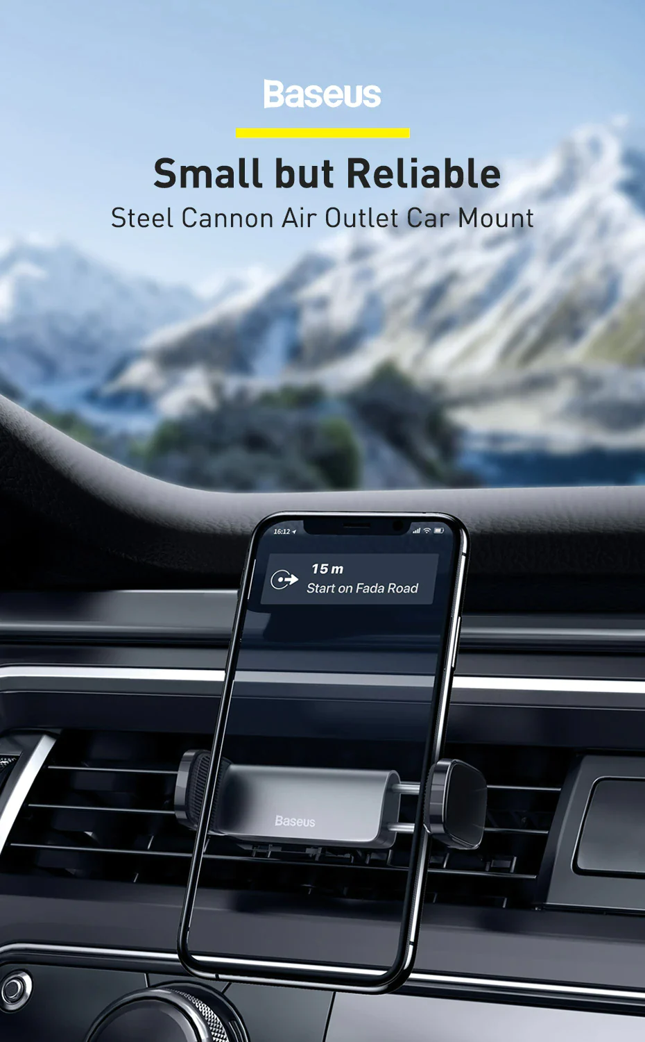 Baseus Car Air Vent Mount Phone Holder for iPhone/ Samsung.