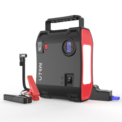 J3 UTRAI  2000A  Power Bank 12V Digital Jump Starter with 150PSI Air Compressor.