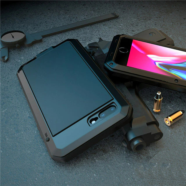 STUBBORN ARMOR - Heavy Duty Waterproof Full Body Metal Case for iPhone 6/7/8/ X Series