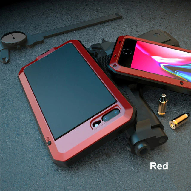 STUBBORN ARMOR - Heavy Duty Waterproof Full Body Metal Case for iPhone 6/7/8/ X Series