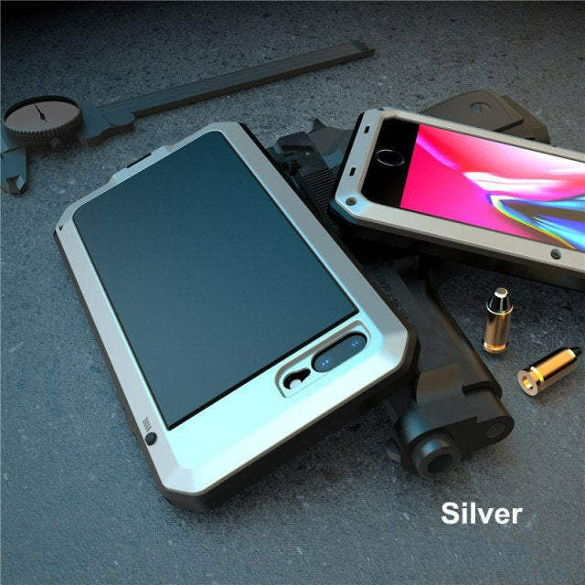 STUBBORN ARMOR - Heavy Duty Waterproof Full Body Metal Case for iPhone 6/7/8/ X Series