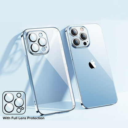 Luxury Diamond Clear Case with Lens Cover for iPhone 12/13