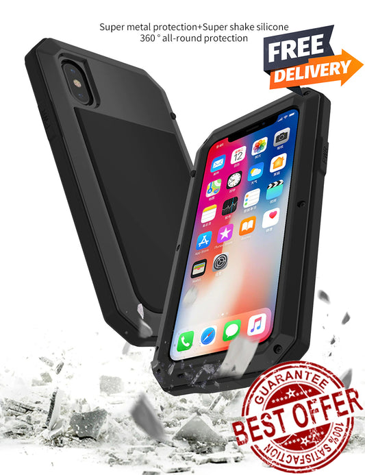 STUBBORN ARMOR - Heavy Duty Waterproof Full Body Metal Case for iPhone 6/7/8/ X Series