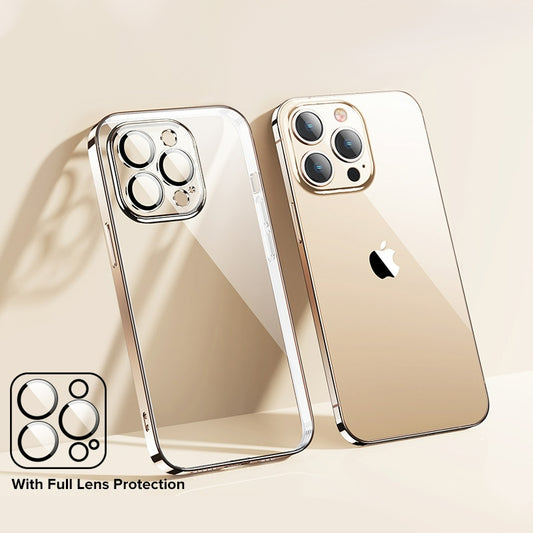 Luxury Diamond Clear Case with Lens Cover for iPhone 12/13