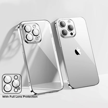 Luxury Diamond Clear Case with Lens Cover for iPhone 12/13