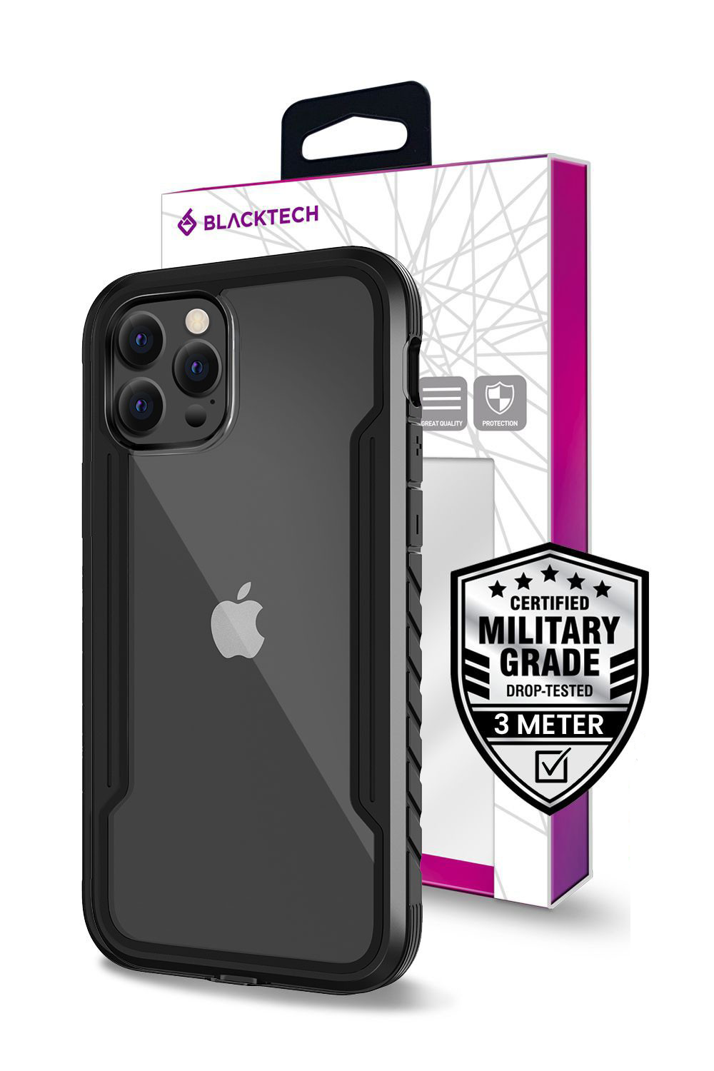 BLACKTECH Défense Shield Aluminium Alloy Case for iPhone14 Series.