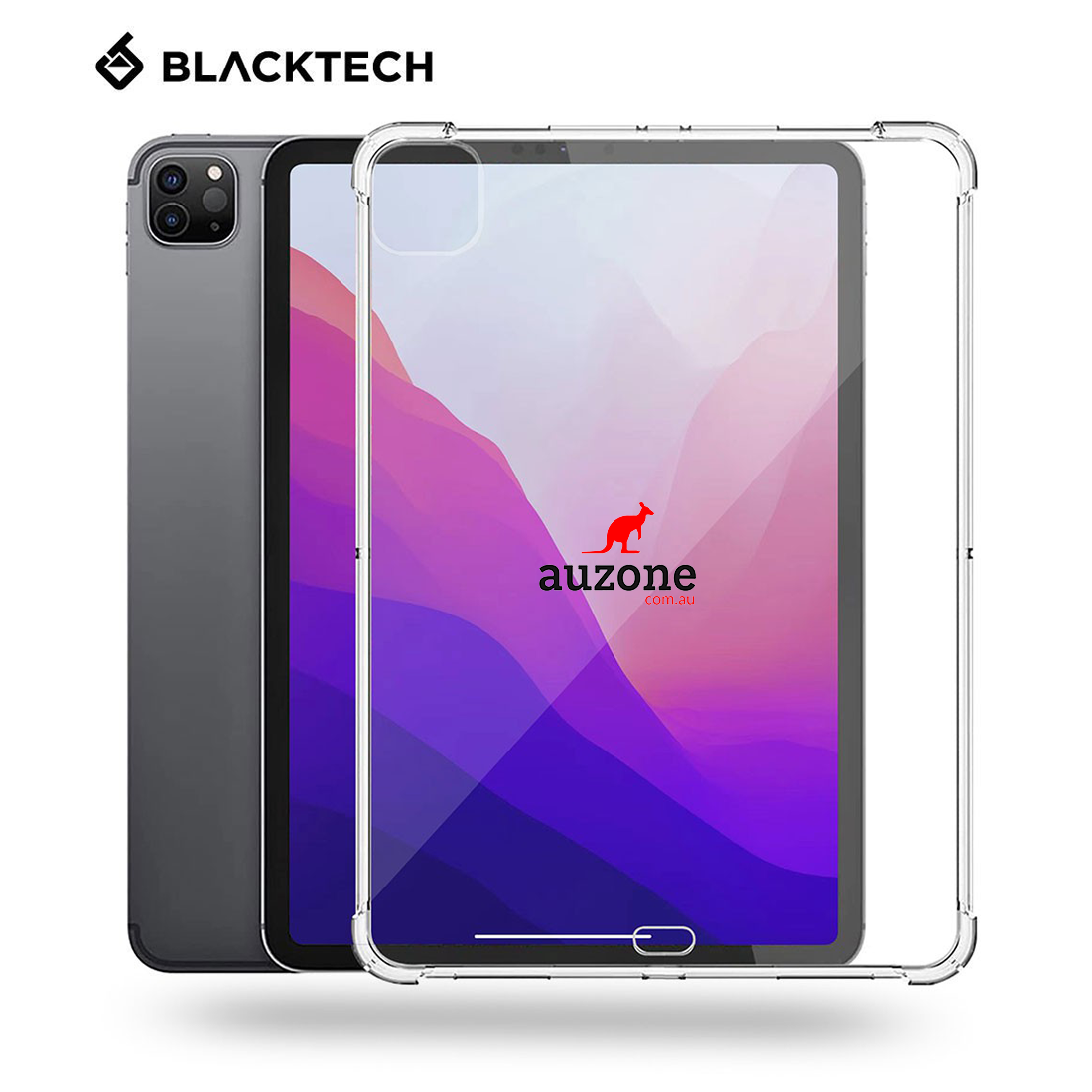 BLKTECH Hard Protective Case with AIRBAG Drop Protection for iPad