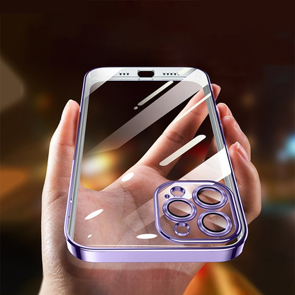 Luxury Diamond Clear Case with Lens Cover for iPhone 12/13