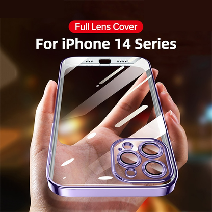 Diamond Plating Case with Lens Cover Protection for iPhone 14