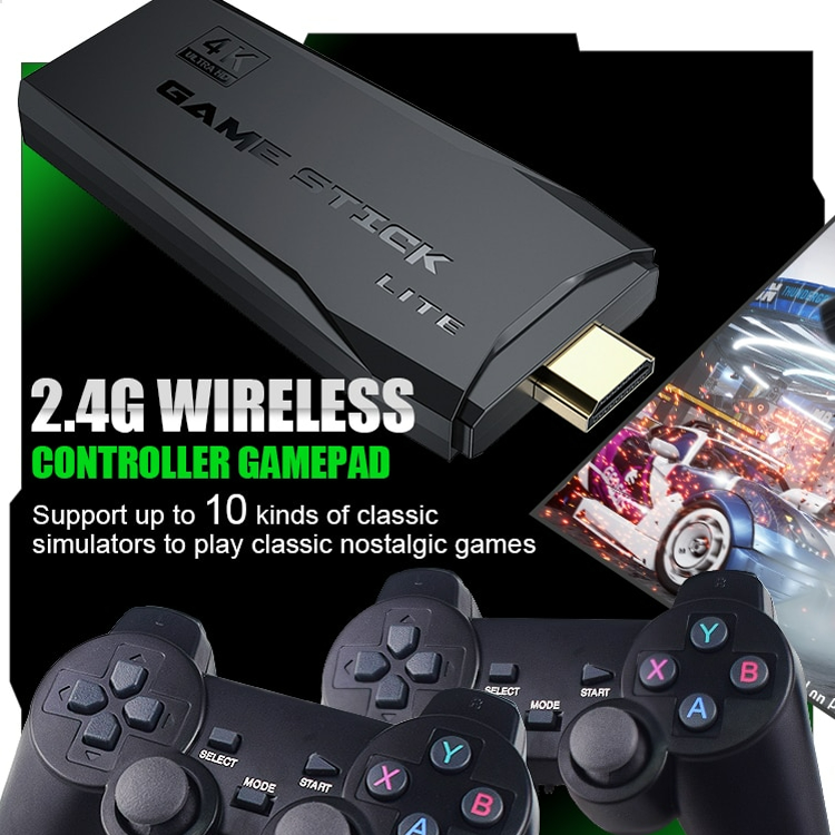 Game 2.4g Double Wireless Controller Game Stick 4k Hd Classic