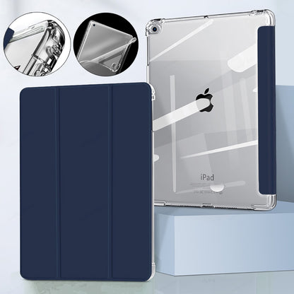 AUZONE Tri-Fold Transparent Case for Apple iPad Air 1, 2 , iPad Air 3 10.5", 4th 10.9"