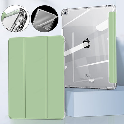 AUZONE Tri-Fold Transparent Case for Apple iPad Air 1, 2 , iPad Air 3 10.5", 4th 10.9"
