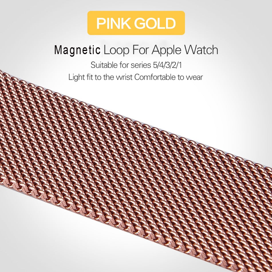 Stainless Steel Magnetic Loop Bracelet for Apple iWatch Series
