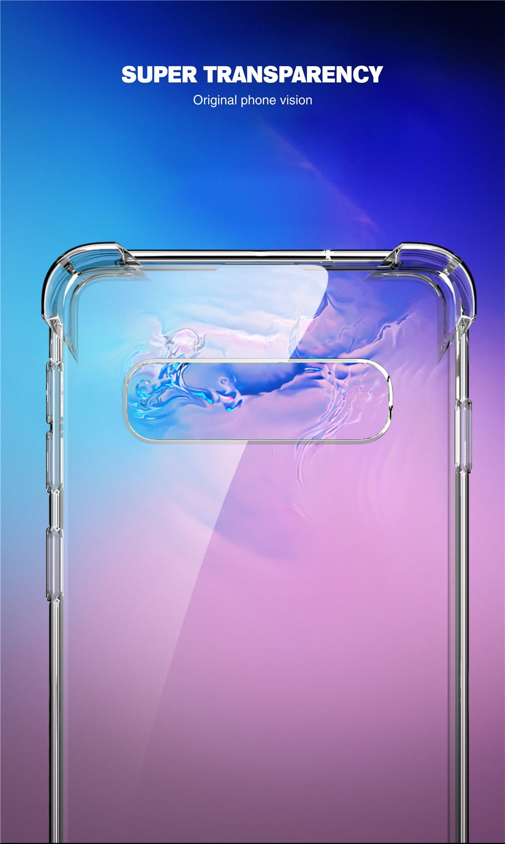 Transparent Shockproof Phone Case For Samsung Galaxy.