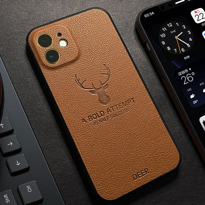 Luxury Leather Texture Deer Case for iPhone Series