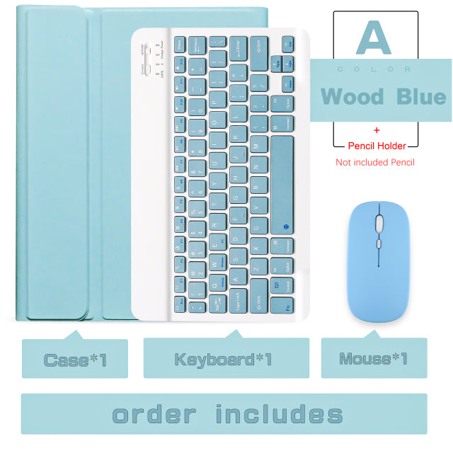 3 in 1 Silicon Honey Comp Breathable iPad Case with KEYBOARD and MOUSE