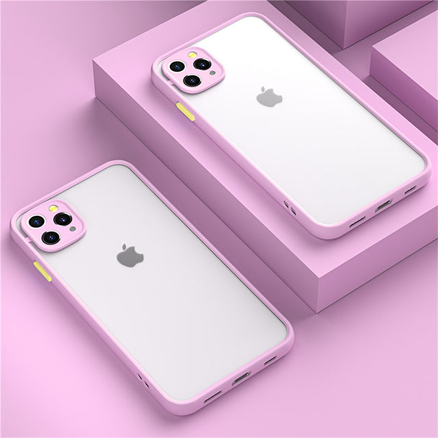 Luxury Matte Shockproof and Transparent Case with Camera Protection [iPhone X Series]