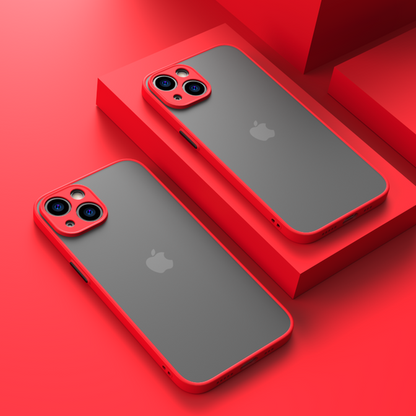 Luxury Matte Shockproof and Transparent Case with Camera Protection [iPhone X Series]