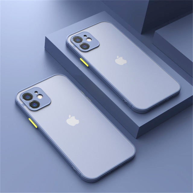 Luxury Matte Shockproof and Transparent Case with Camera Protection [iPhone X Series]